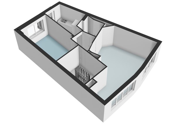 Floor plan - Overamstelstraat 32-3, 1091 TP Amsterdam 